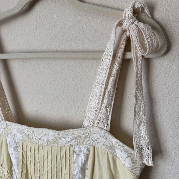 Love Shack Fancy Ayala Lace Eyelet Trim Cottagecore Midi Spring Summer Dress - Picture 6 of 16